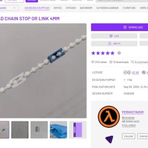 Rolety - łącznik łańcuszka do rolet 4mm v2 #0021